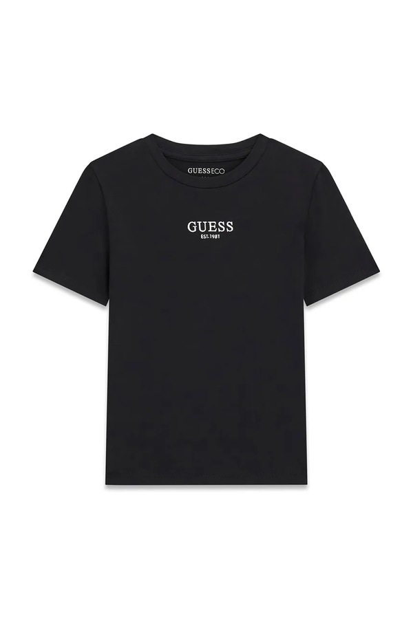 Футболка дитяча бавовняна Guess колір чорний
