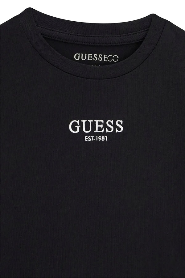 Футболка дитяча бавовняна Guess колір чорний фото 3