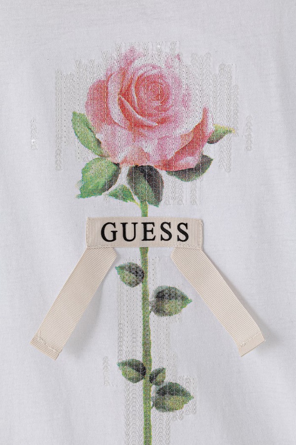 Футболка дитяча бавовняна Guess колір білий фото 3