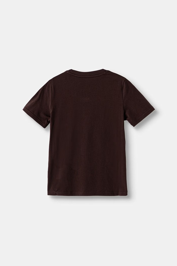 Футболка дитяча з бавовною Puma ESS TAPE Tee колір коричневий