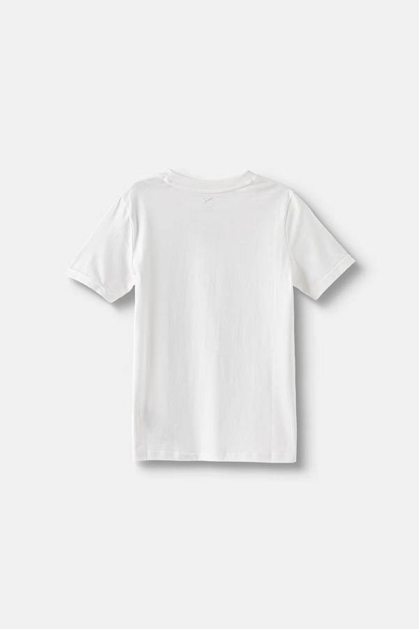 Футболка дитяча бавовняна Puma ESS SCRIPT Tee колір білий