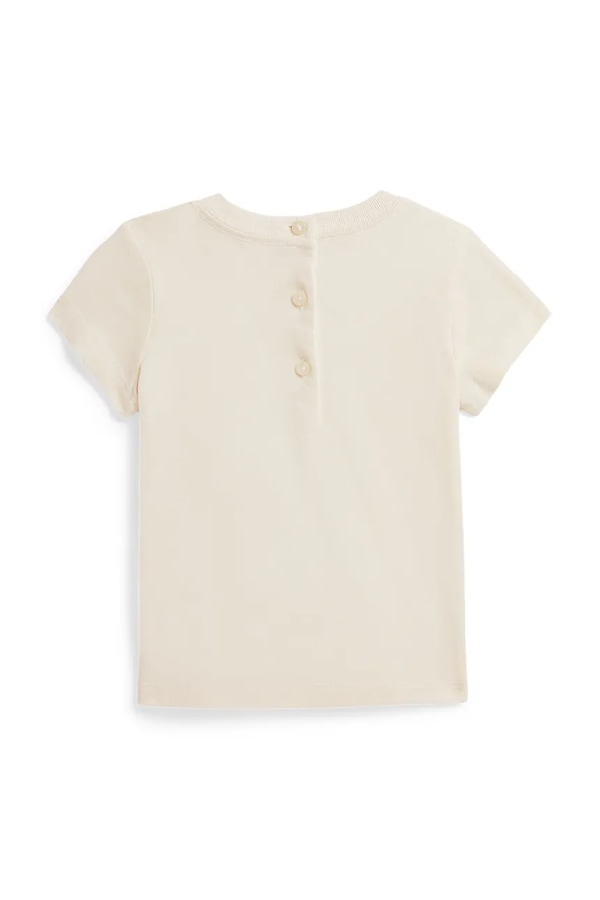 Футболка для младенцев хлопковая Polo Ralph Lauren цвет бежевый