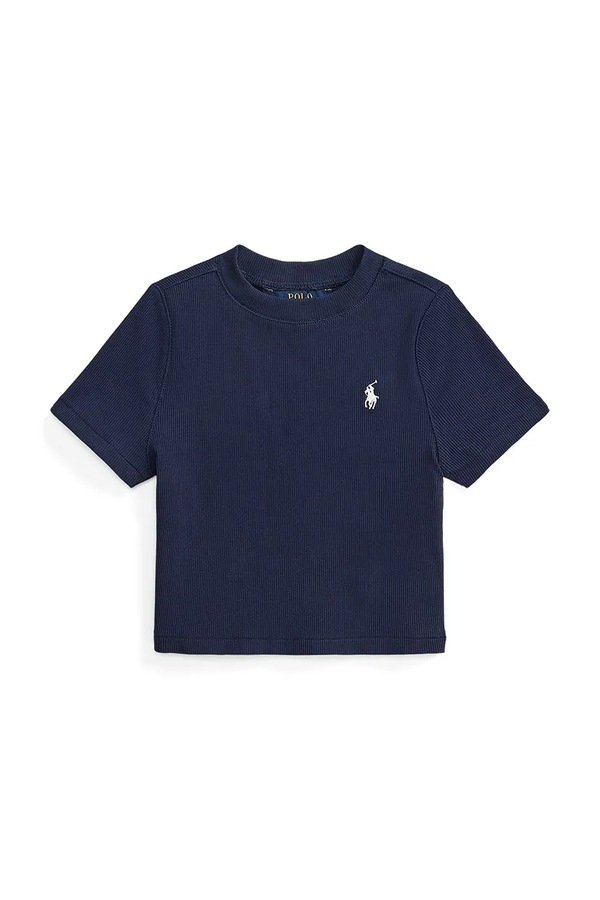 Футболка детская хлопковая с эластаном Polo Ralph Lauren цвет темно-синий