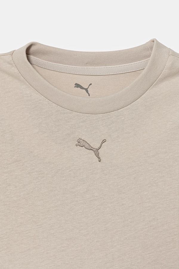 Футболка дитяча бавовняна Puma ESS Centered Cat Logo Tee колір бежевий фото 2