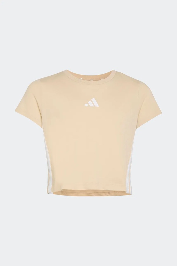 Футболка дитяча бавовняна adidas колір бежевий