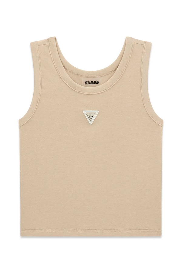 Футболка дитяча з модалем Guess колір бежевий