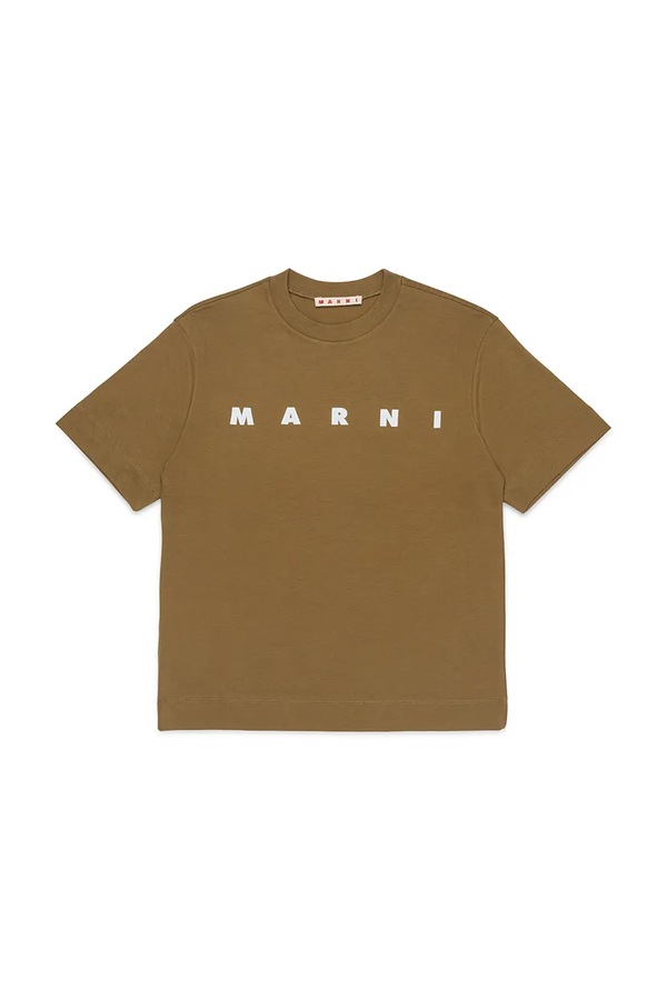 Футболка детская хлопковая Marni цвет коричневый