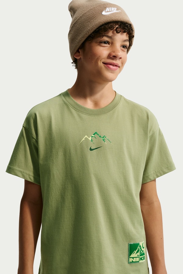 Футболка дитяча бавовняна Nike Sportswear колір зелений фото 3