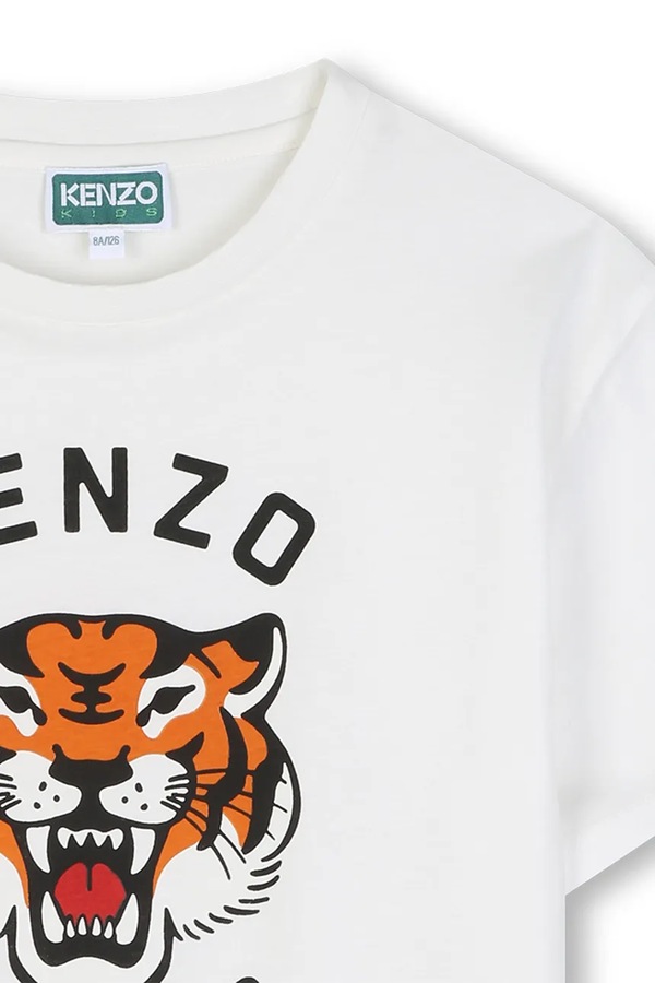 Футболка дитяча бавовняна Kenzo Kids колір білий фото 2
