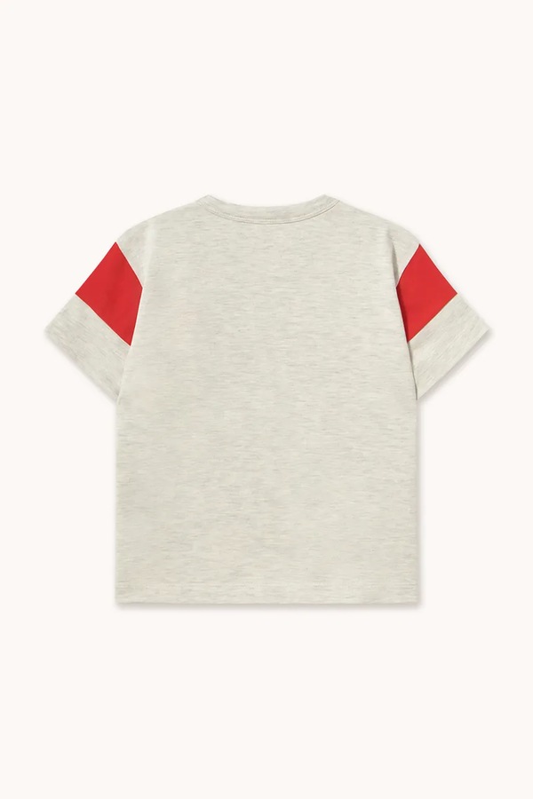 Футболка дитяча бавовняна Tinycottons TINY LOGO COLOR BLOCK TEE колір бежевий