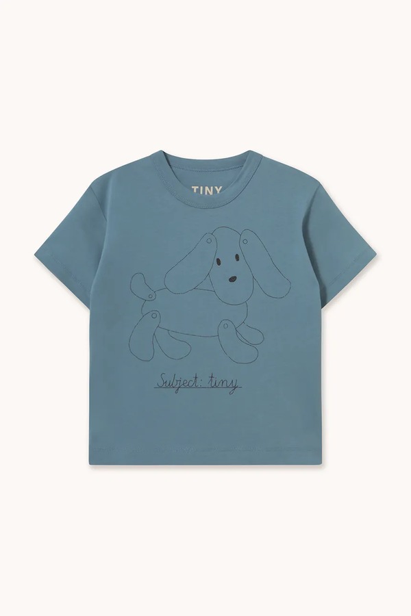 Футболка дитяча бавовняна Tinycottons DOG GRAPHIC TEE колір блакитний