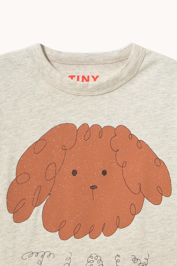 Футболка дитяча бавовняна Tinycottons CURLY DOG GRAPHIC TEE колір білий фото 2