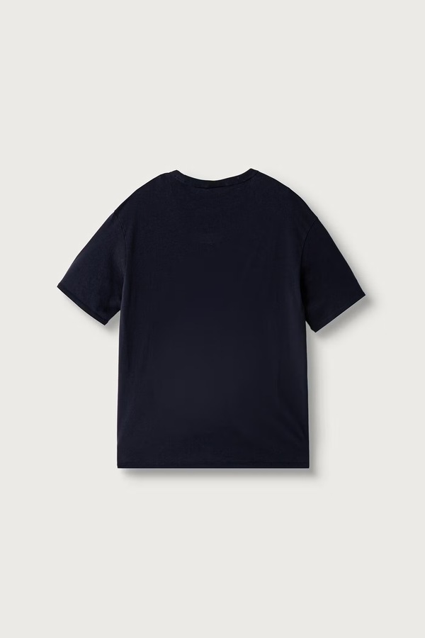 Футболка детская хлопковая Napapijri S-NEW BOX LOGO SS цвет темно-синий