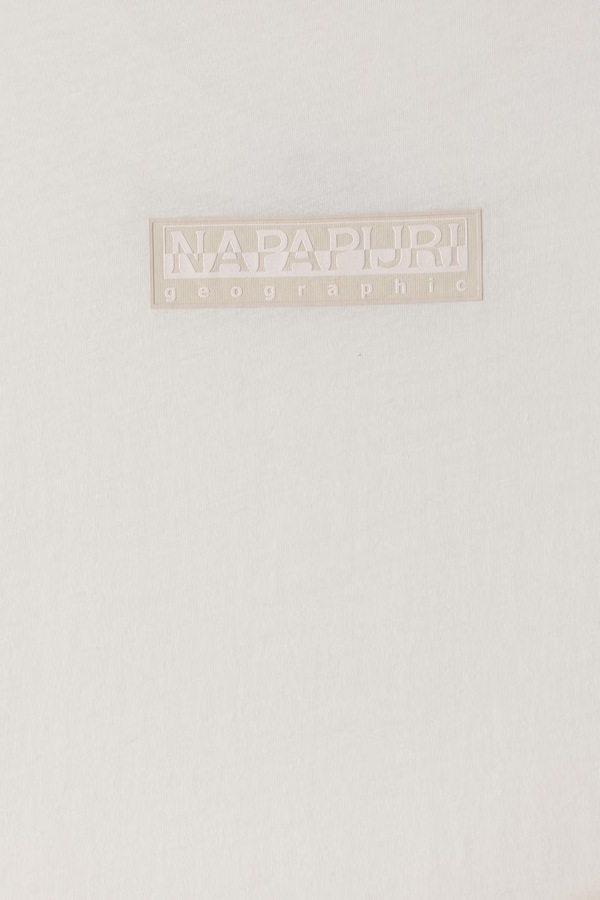 Футболка детская хлопковая Napapijri S-NEW BOX LOGO SS цвет бежевый фото 2
