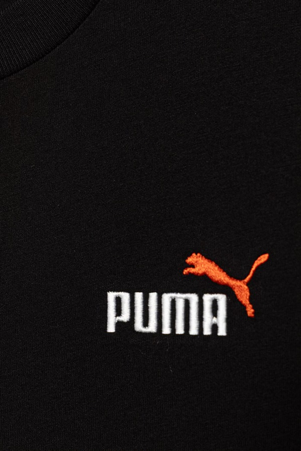 Футболка basic дитяча бавовняна Puma ESS 2 COLOR Small No. 1 Logo колір чорний фото 2
