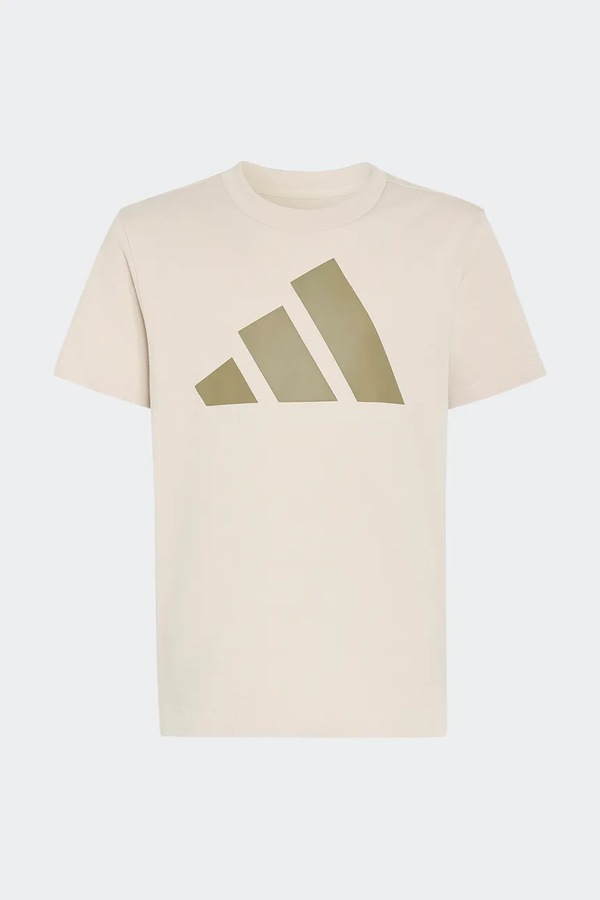 Футболка дитяча бавовняна adidas колір бежевий