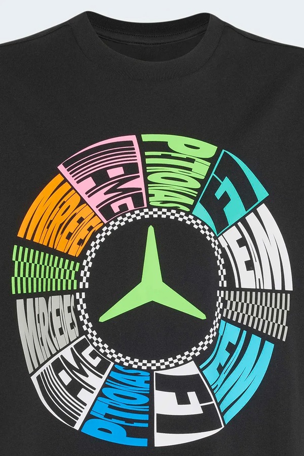 Футболка дитяча бавовняна adidas Performance MERCEDES колір чорний фото 4