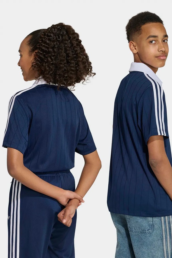 Поло дитяче adidas Originals колір темно-синій фото 2