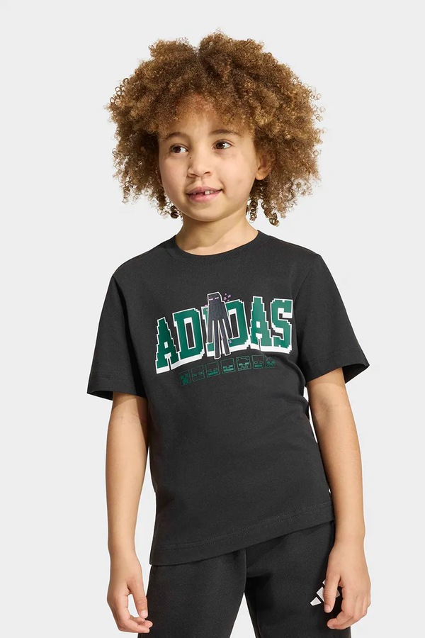 Футболка дитяча бавовняна adidas MINECRAFT колір чорний фото 3