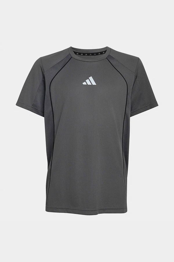 Футболка дитяча adidas TRAIN ESSENTIALS SEASONAL колір сірий
