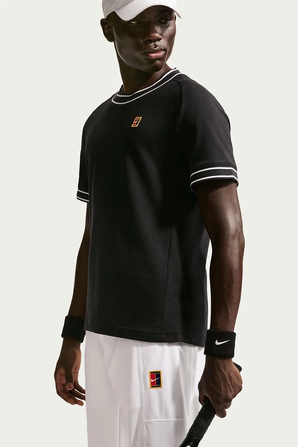 Футболка для тренувань чоловіча Nike Sportswear NikeCourt Heritage колір чорний фото 3