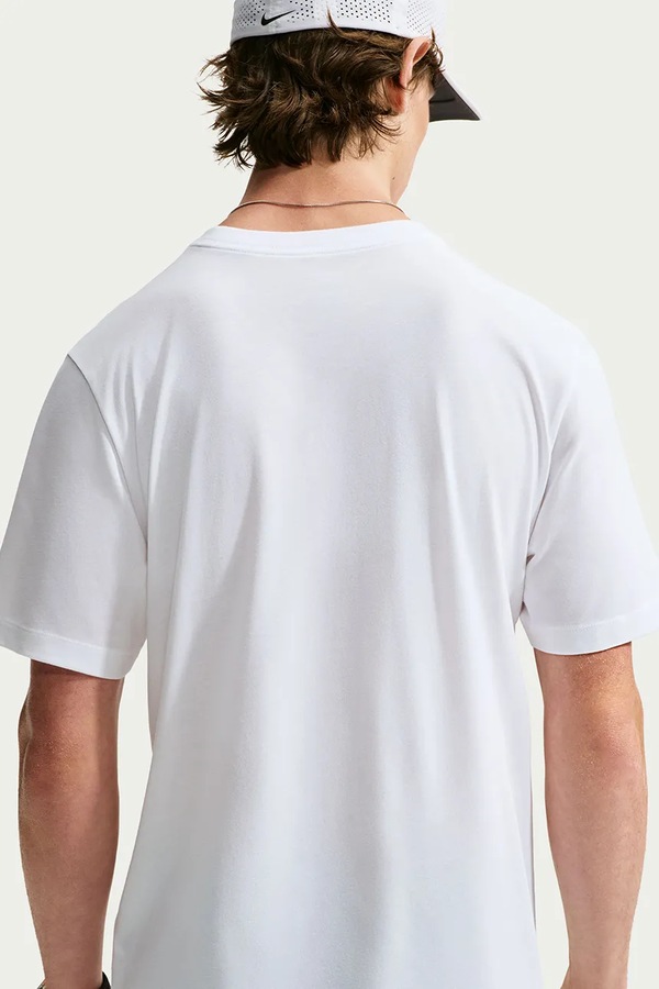 Футболка для тренувань чоловіча з бавовною Nike Sportswear NikeCourt Dri-FIT колір білий фото 3