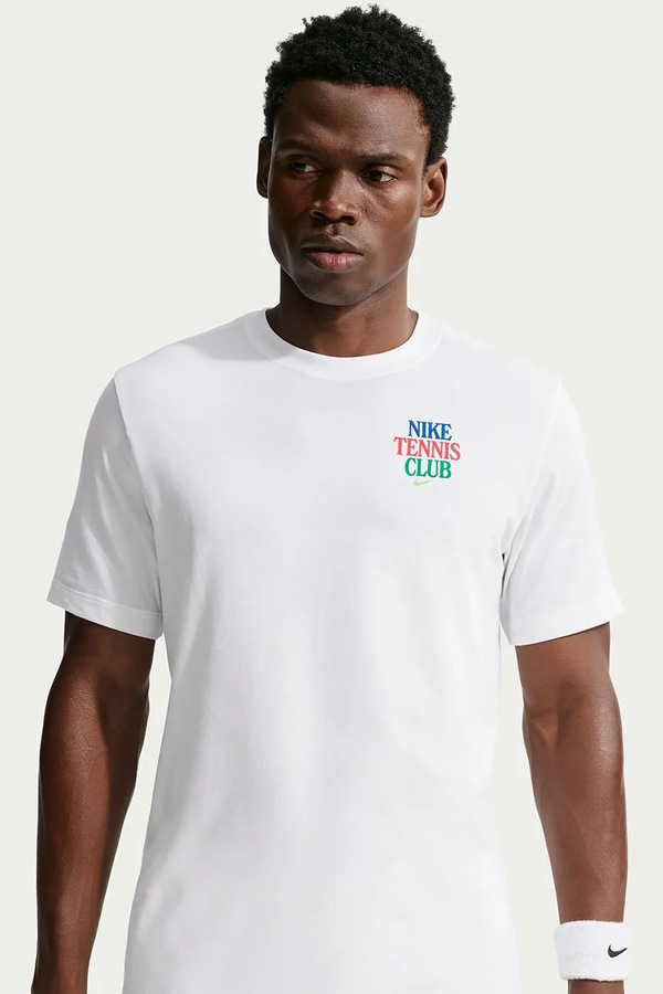 Футболка для тренувань чоловіча з бавовною Nike Sportswear NikeCourt Dri-FIT колір білий фото 3