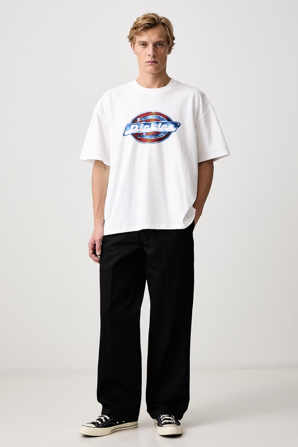 Футболка чоловіча бавовняна Dickies колір білий фото 2