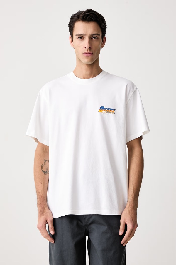 Футболка чоловіча бавовняна Dickies колір білий фото 3