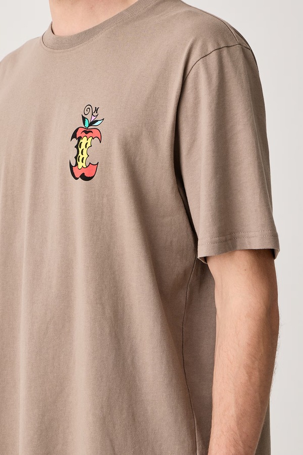 Футболка чоловіча бавовняна Hurley Etam Apple колір бежевий фото 4