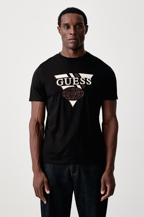 Футболка чоловіча бавовняна Guess PIERRE колір чорний