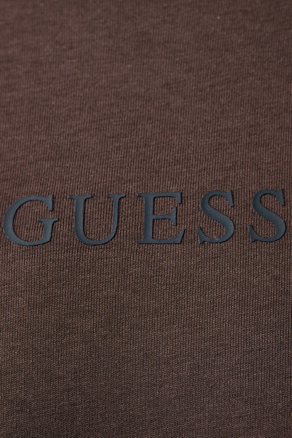 Футболка чоловіча бавовняна Guess колір коричневий фото 4