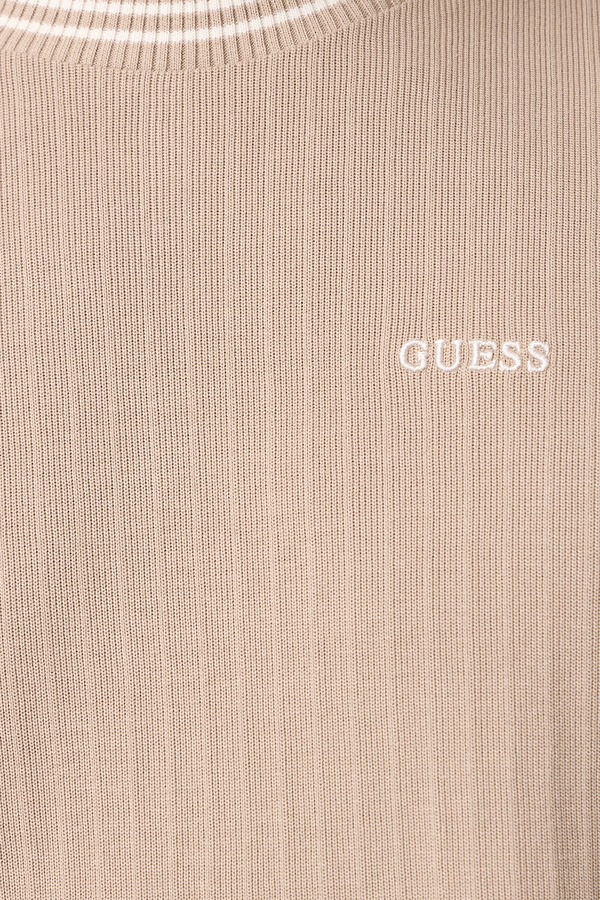 Футболка чоловіча бавовняна Guess SIMON колір бежевий фото 4