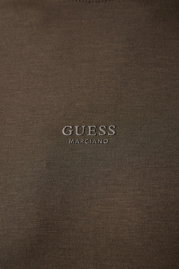 Футболка чоловіча з віскозою Guess колір коричневий фото 4