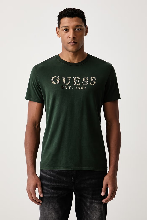 Футболка чоловіча бавовняна Guess колір зелений