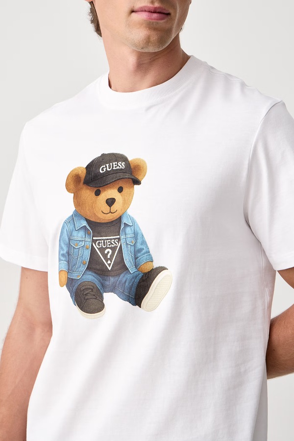 Футболка мужская хлопковая Guess цвет белый фото 2