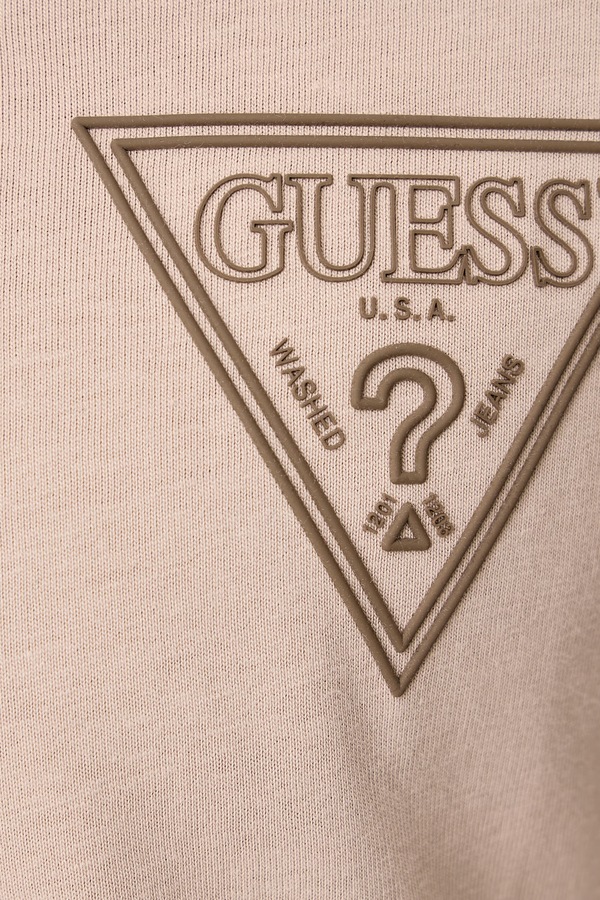 Футболка чоловіча бавовняна Guess колір бежевий фото 4