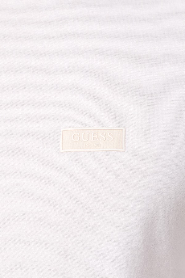 Футболка чоловіча бавовняна Guess колір білий фото 4