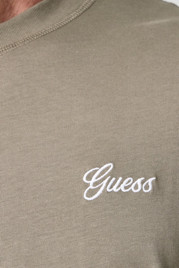Футболка оверсайз чоловіча бавовняна Guess колір зелений фото 2