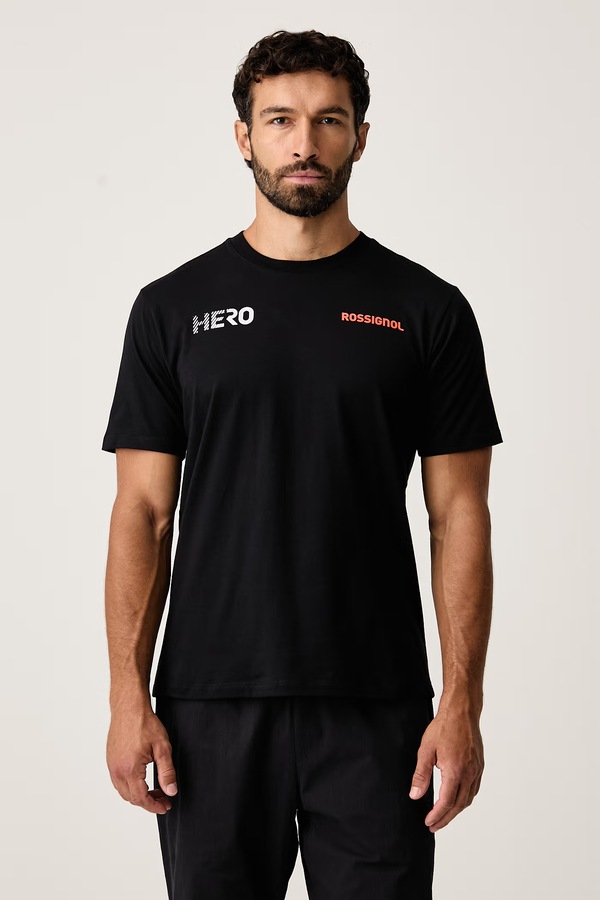 Футболка чоловіча бавовняна Rossignol HERO колір чорний фото 2
