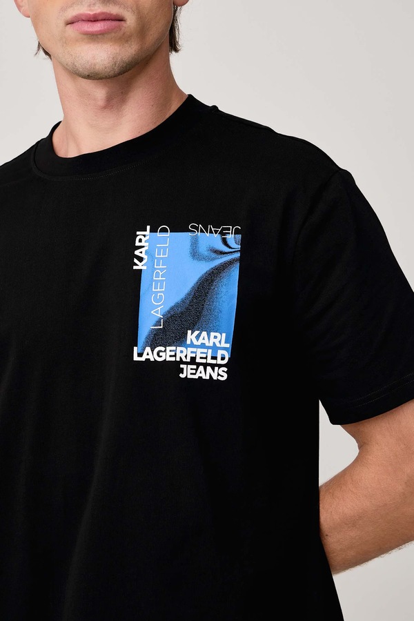 Футболка жіноча бавовняна Karl Lagerfeld Jeans колір чорний фото 4