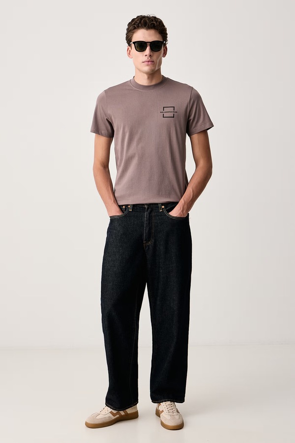 Футболка чоловіча бавовняна Karl Lagerfeld Jeans колір коричневий фото 2