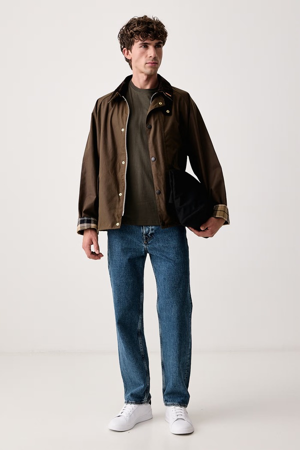Футболка чоловіча бавовняна Barbour колір зелений
