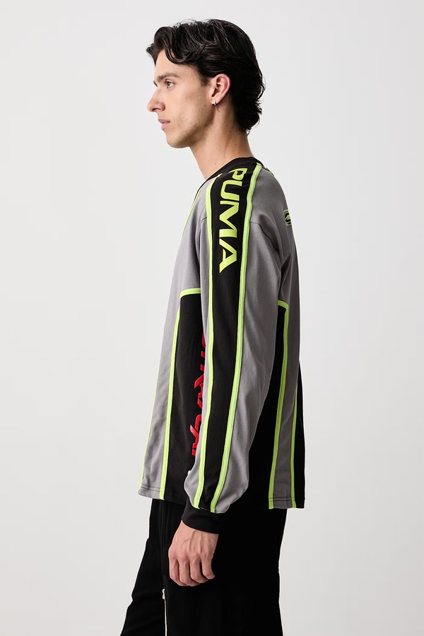 Лонгслів чоловічий бавовняний Puma x A$AP ROCKY колір сірий фото 4