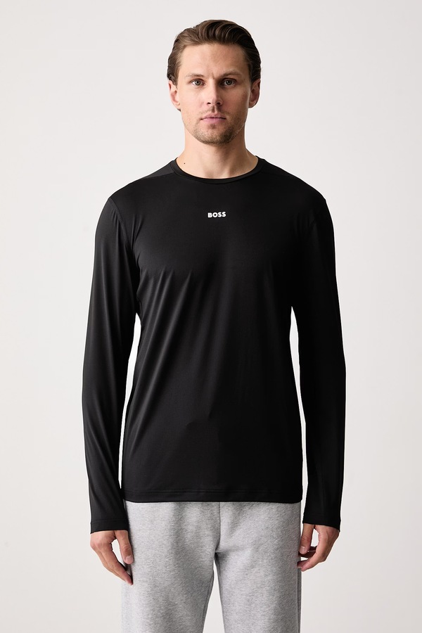 Лонгслів чоловічий BOSS Green TS_Active LS колір чорний