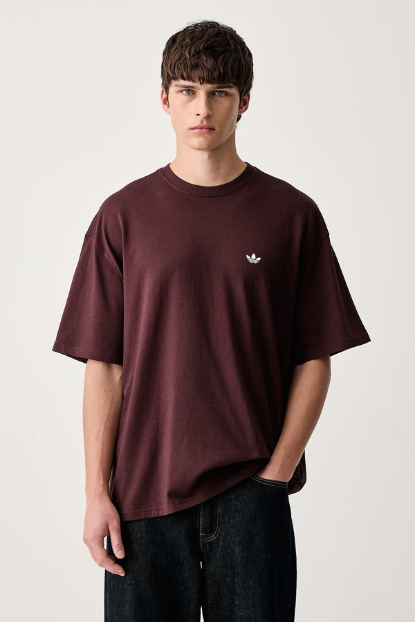 Футболка чоловіча бавовняна adidas Originals Milan колір коричневий фото 3