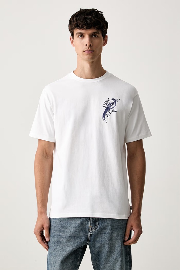 Футболка мужская хлопковая Scotch & Soda цвет белый фото 2
