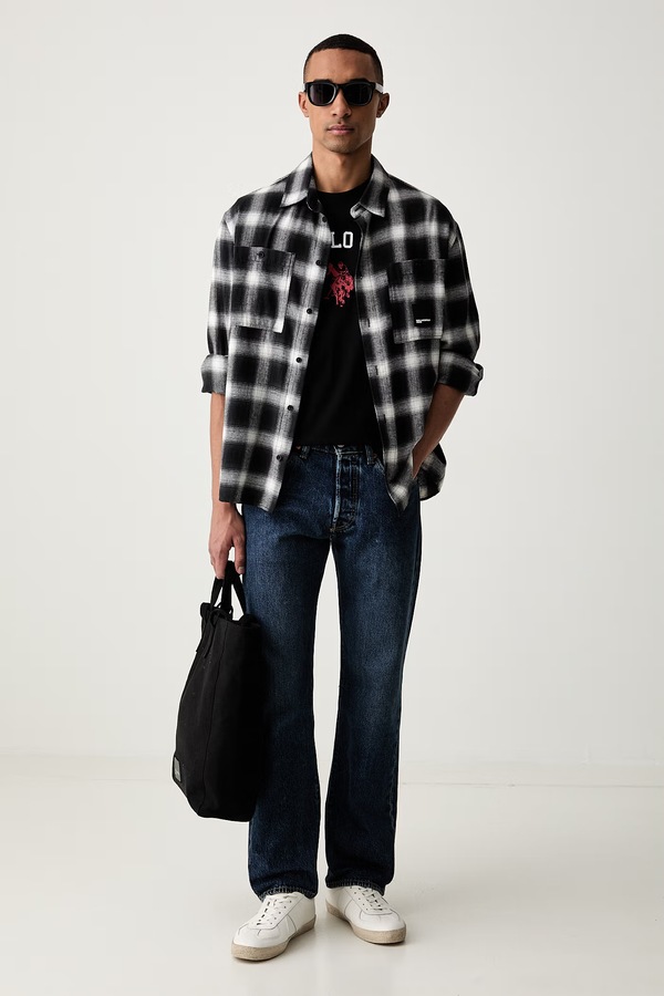 Футболка мужская хлопковая U.S. Polo Assn. SIGNATURE ARCH PRINT цвет черный