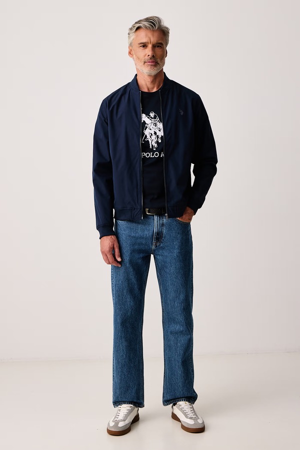 Футболка мужская хлопковая U.S. Polo Assn. LARGE DHM цвет темно-синий