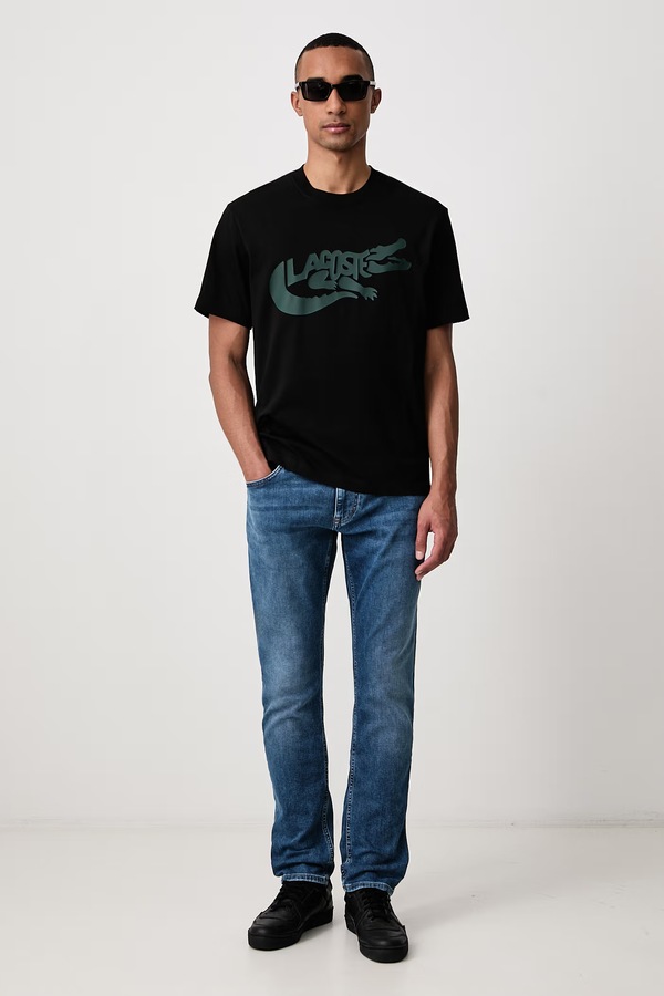 Футболка мужская хлопковая Lacoste цвет черный